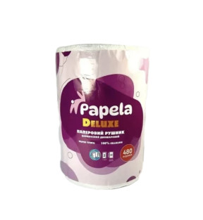 Рушник паперовий Papela Deluxe 480 відривів, 58 м