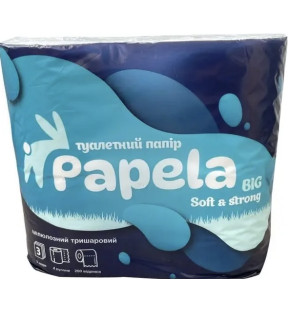 Папір туалетний Papela Big тришаровий, 4 рул/уп