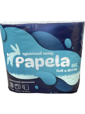 Папір туалетний Papela Big тришаровий, 4 рул/уп