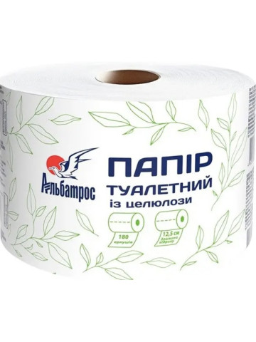 Папір туалетний Альбатрос, білий 22.5 м, 6 рул/уп