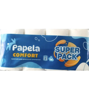 Папір туалетний Papela Comfort тришаровий, 8 рул/уп